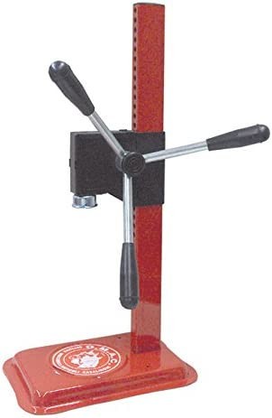 Tappatrice a colonna con cremagliera per tappi a corona