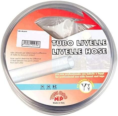 Tubo Per Livello In Kit Corredato Di Imbuto E Tappi Per Un Facile, Veloce, Preciso E Pratico Impiego. Colore Trasparente.