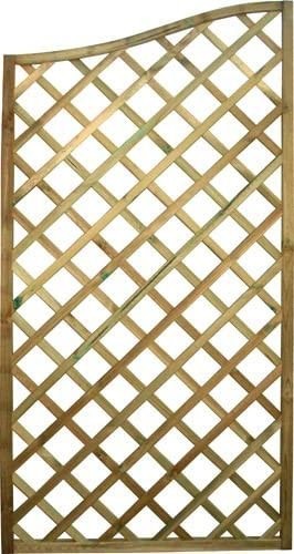 PANNELLO Grigliato LEGNO Impregnato in autoclave Onda Grande mod. OMEGA 90X180H