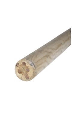 VERDELOOK Palo rotondo in legno senza punta, diametro 8cm altezza 200cm, naturale