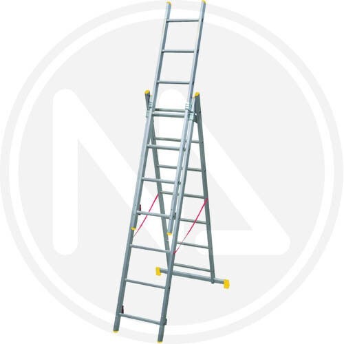 SCALA TRASFORMABILE 3x8 PROFESSIONALE TRIPLA ALLUMINIO MAURER