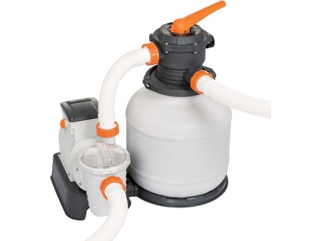 Bestway Pompa di Filtraggio a Sabbia Flowclear 58499, Portata 7.571 L/H per Piscine Fuori Terra