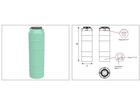 Serbatoio acqua potabile  Telcom Aquarius HSV300 litri...