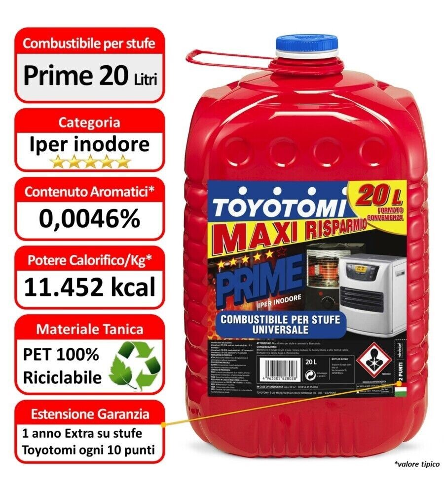 TOYOTOMI Prime 20 Ltr Combustibile Categoria �Inodore�