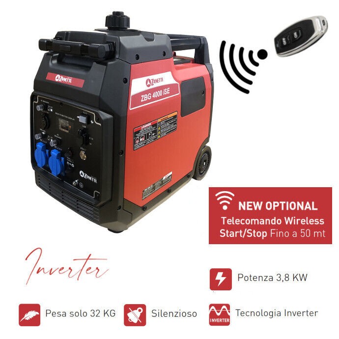 Generatore Inverter Zanetti Leonardo ZBG-4000-iSE CON TELECOMANDO