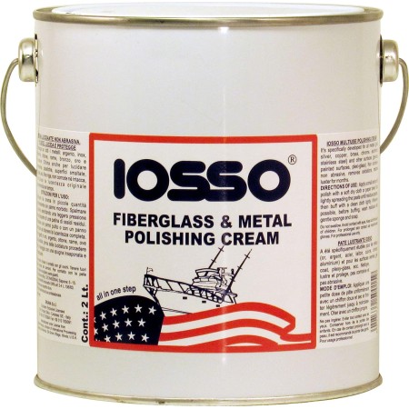 Iosso Fiberglass & Metal Polish, Pasta Lucidante per vetroresina e metalli, 2000 ml