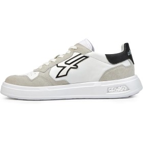 U-Power Urban Lifestyle Helix, Scarpe Sportive e Casual Bianche, Nere e Beige in Morbida Pelle. Sneakers Basse con Suola