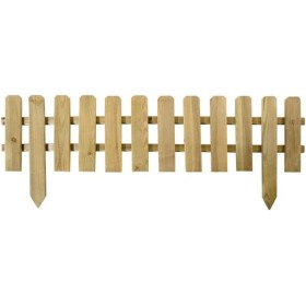 VERDELOOK Recinzione a Listelli Dritti per Esterni, Bassa e Dritta in Pino impregnato, 120x30 cm