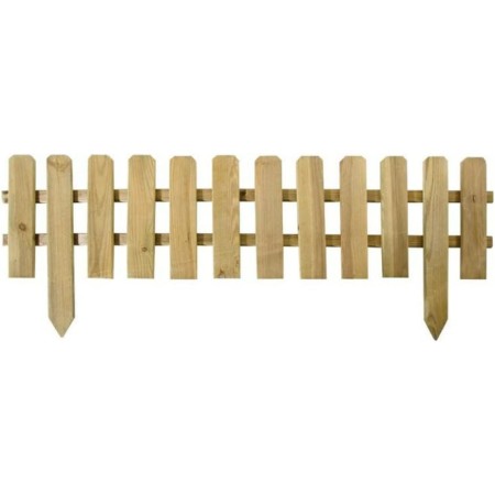 VERDELOOK Recinzione a Listelli Dritti per Esterni, Bassa e Dritta in Pino impregnato, 120x30 cm