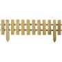 VERDELOOK Recinzione a Listelli Dritti per Esterni, Bassa e Dritta in Pino impregnato, 120x30 cm
