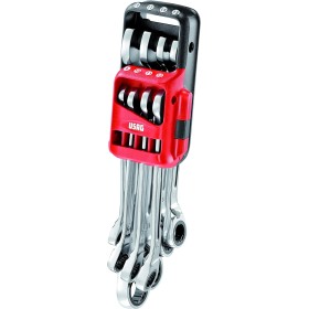 USAG 285 KA/DS8 U02856058 Serie di 8 Chiavi Combinate a Cricchetto con Anello di Tenuta