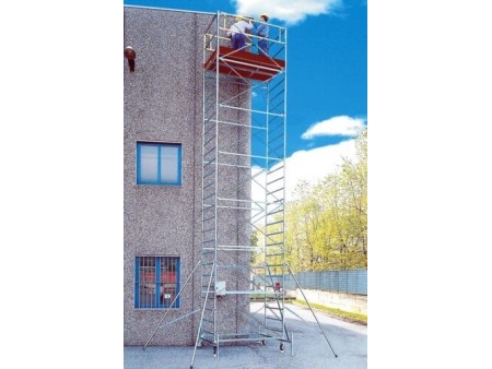 TRABATTELLO PONTEGGIO EXPORT EXP-HD-09 H11,25mt BASE 120X200cm + PIANO LAVORO