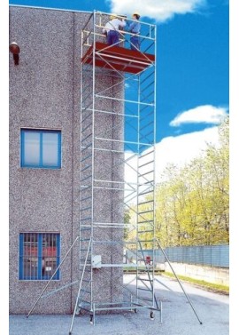 TRABATTELLO PONTEGGIO EXPORT EXP-HD-09 H11,25mt BASE 120X200cm + PIANO LAVORO