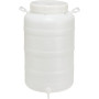 Ecoplast | Fusto in Plastica a Bocca Larga con Guarnizione e Tappo, Capienza 50 Lt, Colore Neutro, ø355x625, Made in Italy