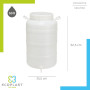 Ecoplast | Fusto in Plastica a Bocca Larga con Guarnizione e Tappo, Capienza 50 Lt, Colore Neutro, ø355x625, Made in Italy