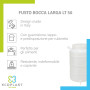 Ecoplast | Fusto in Plastica a Bocca Larga con Guarnizione e Tappo, Capienza 50 Lt, Colore Neutro, ø355x625, Made in Italy