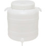 Ecoplast | Fusto in Plastica a Bocca Larga con Guarnizione e Tappo, Rubinetto non Incluso, Capienza 30 Lt, Colore Neutro,