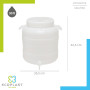 Ecoplast | Fusto in Plastica a Bocca Larga con Guarnizione e Tappo, Rubinetto non Incluso, Capienza 30 Lt, Colore Neutro,