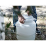 Ecoplast | Fusto in Plastica a Bocca Larga con Guarnizione e Tappo, Rubinetto non Incluso, Capienza 30 Lt, Colore Neutro,