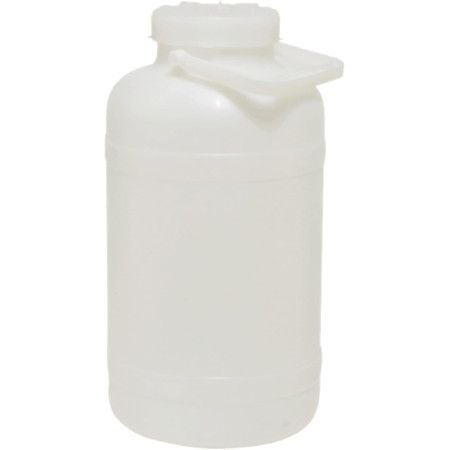 Ecoplast | Fusto in Plastica a Bocca Larga con Guarnizione e Tappo, Capienza 10 Lt, Colore Neutro, ø220x407, Made in Italy