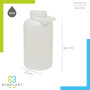 Ecoplast | Fusto in Plastica a Bocca Larga con Guarnizione e Tappo, Capienza 10 Lt, Colore Neutro, ø220x407, Made in Italy