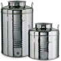 Fusto Bidone Fustino Olio Graffato 50 Lt Acciaio 18/10 Predisposizione Rubinetto