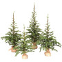 XONE Pinetto PE Effetto Real Touch 150cm | Mini Albero di Natale Artificiale con Base in Juta