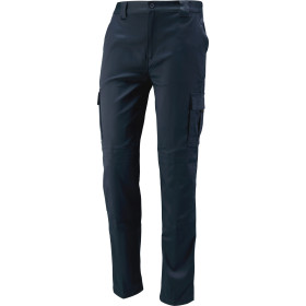 Pantalone multitasche pesante con ginocchia rinforzate in tinta