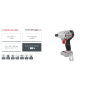 Chiave a Impulsi Brushless Crown CT22051HX - Batteria 20V Max, 280 Nm