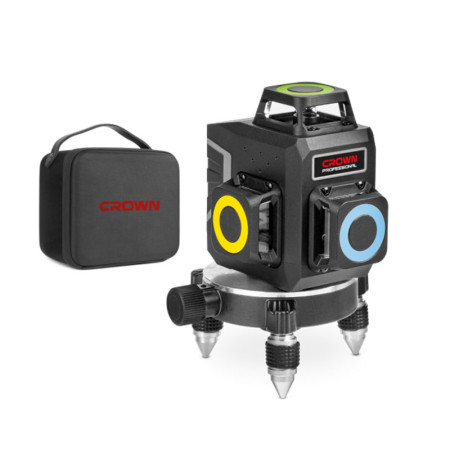 Livella Laser Crown CT44088-R TB - 360°, Raggio 30 m, Batteria Li-Ion