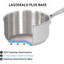 Lagostina Smart Set di Pentole Induzione, Gas e Forno in Acciaio Inox 18/10, 9 Pezzi, Fondo Lagoseal Plus Triplo Strato,
