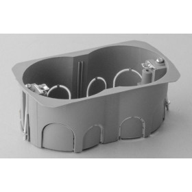 AKIFIX NAIE01001G - SCATOLA INCASSO PORTAFRUTTO 3 MODULI GRIGIA - AKIFIX®