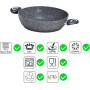 Aeternum, Madame Petravera 3.0, Tegame Antiaderente, Ideale per Induzione, Diametro 28 cm, Full Induction, Grigio