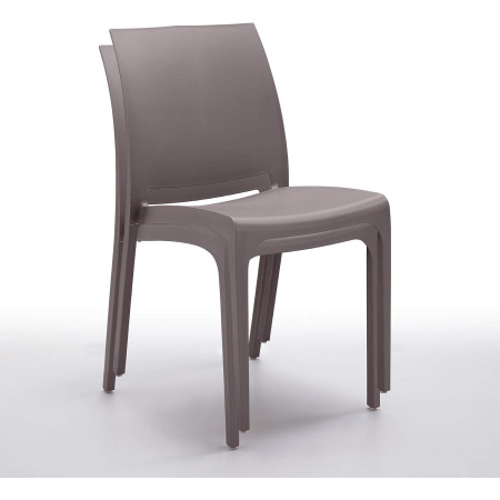 BICA Volga Sedia, Pine Green, 46x54x80 cm, Polipropilene, 2 unità