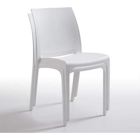 BICA Volga Sedia, Pine Green, 46x54x80 cm, Polipropilene, 2 unità