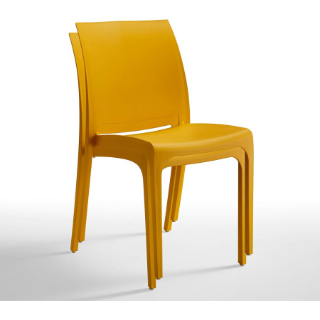 BICA Volga Sedia, Pine Green, 46x54x80 cm, Polipropilene, 2 unità