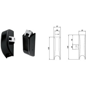 Coppia Scrocchi 'Push' Chiusura Verticale Superiore E Laterale Inferiore.