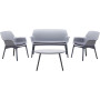 BICA Luxor Lounge Set Grigio/Antracite Giardino