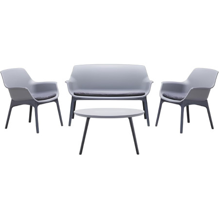 BICA Luxor Lounge Set Grigio/Antracite Giardino
