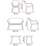 BICA Luxor Lounge Set Grigio/Antracite Giardino