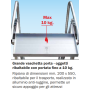 Scala Professionale SCA 6083/12 in Alluminio | 12 Gradini, Piattaforma Regolamentare con Parapetto e Ruote Auto-Frenanti