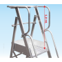 Scala Professionale SCA 6083/17 in Alluminio | 17 Gradini, Piattaforma di Lavoro Regolamentare e Ruote Auto-Frenanti
