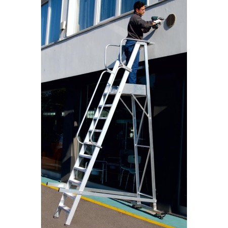 SCALA 9 GRADINI PROFESSIONALE A PALCHETTO CON PIATTAFORMA RICHIUD. 6083/09
