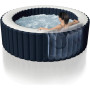 Intex 28430EX - PureSpa Vasca Idromassaggio Gonfiabile Bubble Massage, 4 posti, 140 Getti, Riscaldatore, PVC, Blu Navy, 196x71