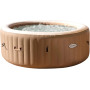 Intex 28426EX - PureSpa Vasca Idromassaggio Gonfiabile Bubble Massage, 4 posti, 120 Getti, Riscaldatore, PVC, Beige, 196x71 cm