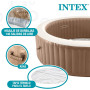 Intex 28426EX - PureSpa Vasca Idromassaggio Gonfiabile Bubble Massage, 4 posti, 120 Getti, Riscaldatore, PVC, Beige, 196x71 cm