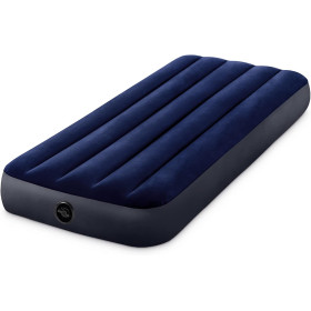Intex 64756 - Materasso Gonfiabile Dura-Beam Classic Downy Singolo, PVC, Blu, 76x191x25 cm