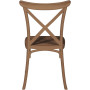 VERDELOOK Cross, Sedia in Polipropilene Impilabile, 47x48 H90cm, Marrone