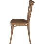 VERDELOOK Cross, Sedia in Polipropilene Impilabile, 47x48 H90cm, Marrone