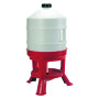 Abbeveratoio A Serbatoio In Plastica, 30L, Bianco/Rosso